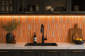 Amber Glow Glass Mosaic Tile – 6mm | Kitchen Backsplash & Shower Wall Tile