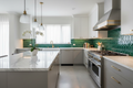 Emerald Green Mosaic Kitchen